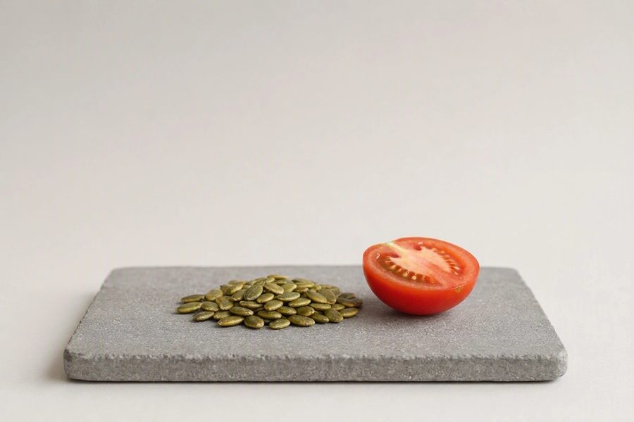 Semillas de zapallo y tomate