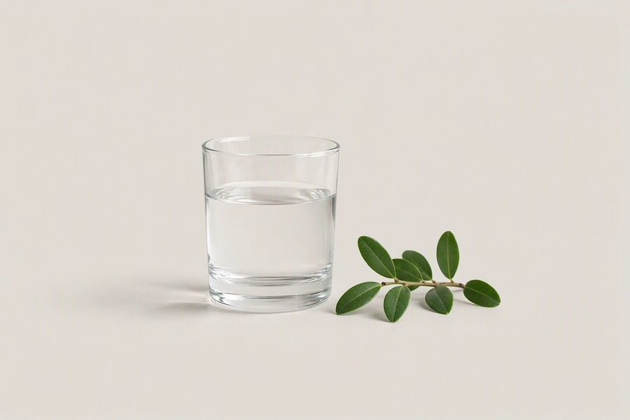 Agua y hojas de uva ursi
